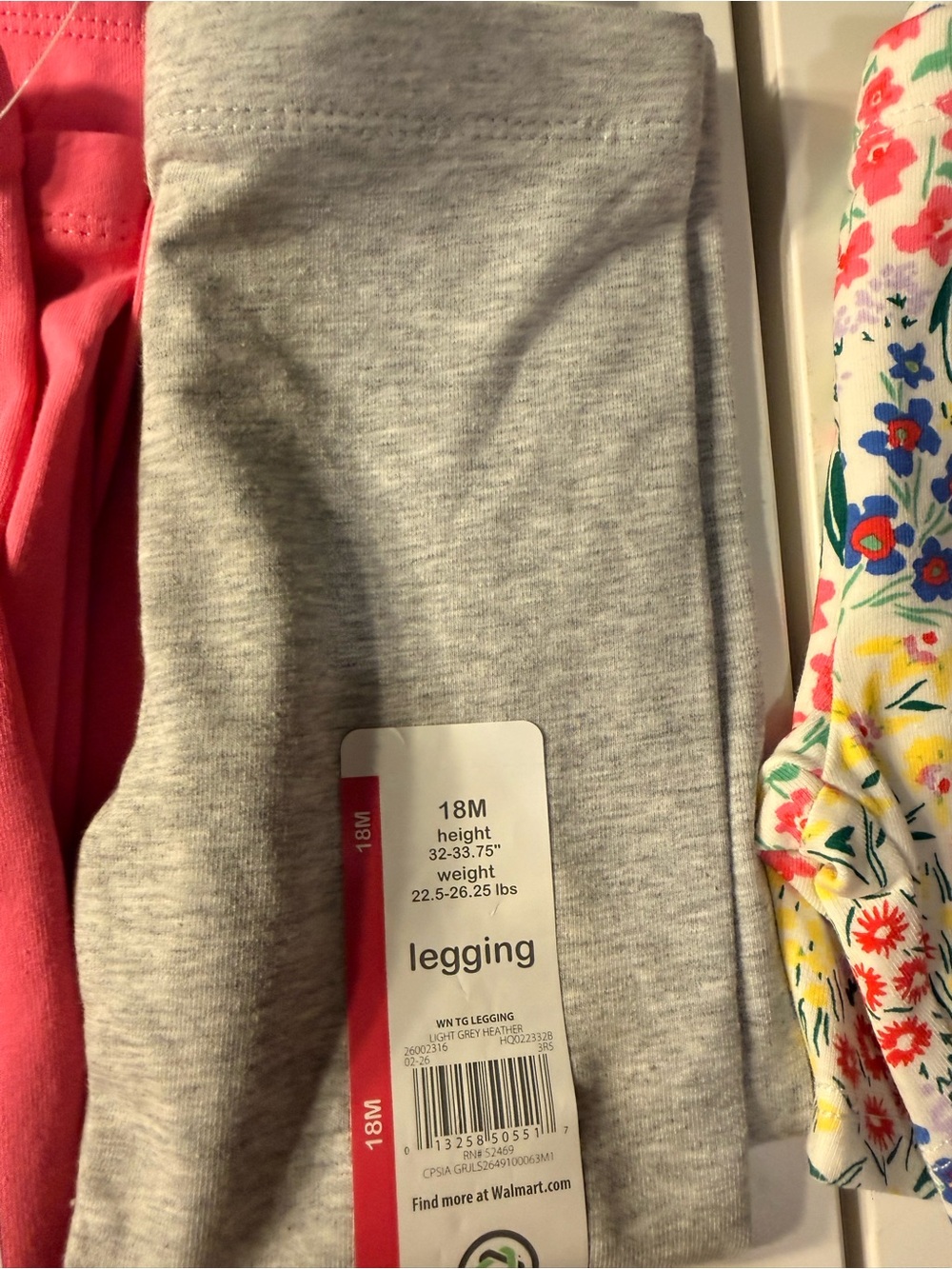 Girls' Soft Leggings Pack - Pink, Black, Gray & Floral biker short - Picture 5 of 13